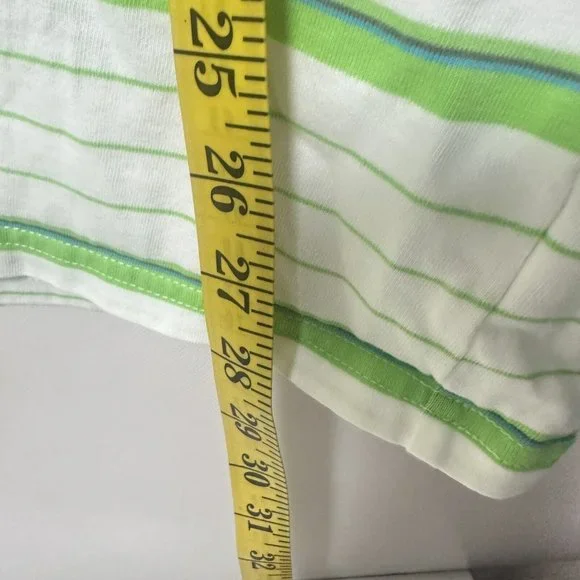 Oakley Shirt  Mens  Extra Large Striped Polo Green Short Sleeve Golf Stretch - Picture 6 of 6